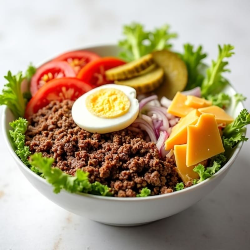 Protein-Packed Lean Ground Beef Big Mac Salad