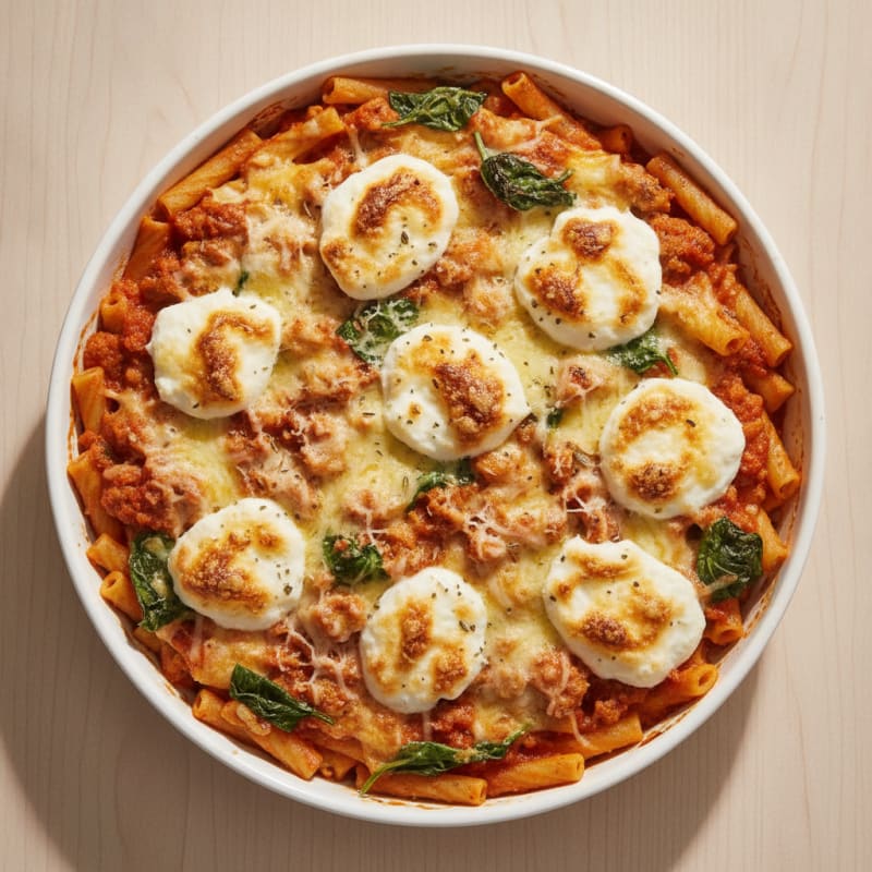 Classic Baked Ziti with Ricotta
