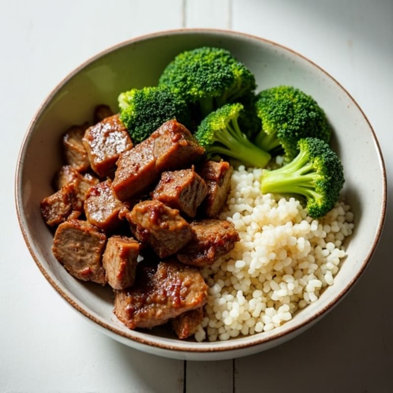 Ginger-Garlic Beef and Broccoli Rice Bowl