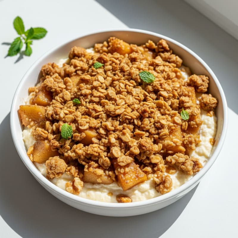 Warm Apple Crumble with Cinnamon Streusel