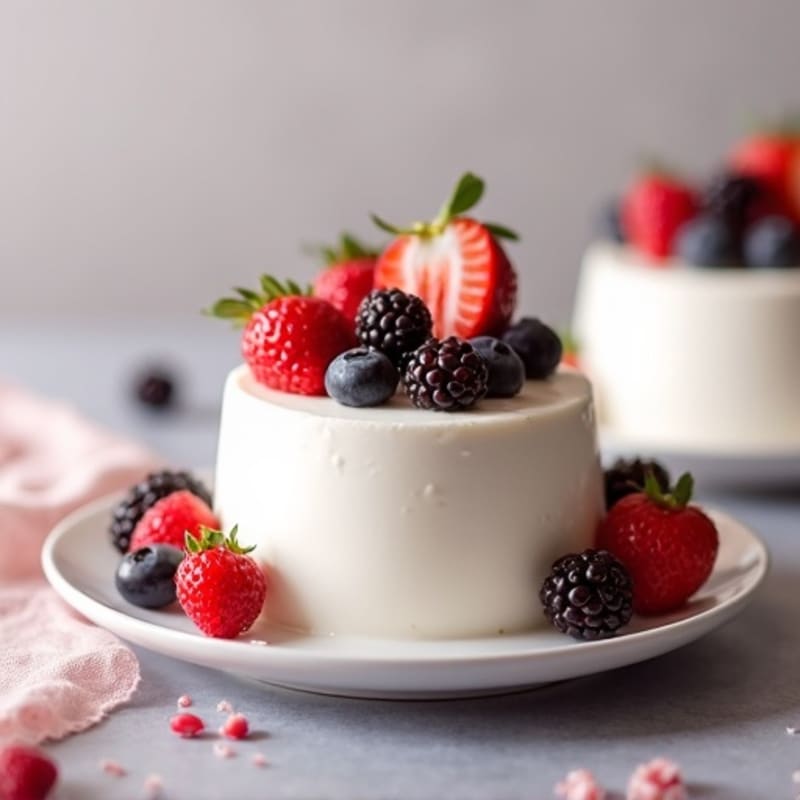Silky Greek Yogurt Protein Mousse with Mixed Berries