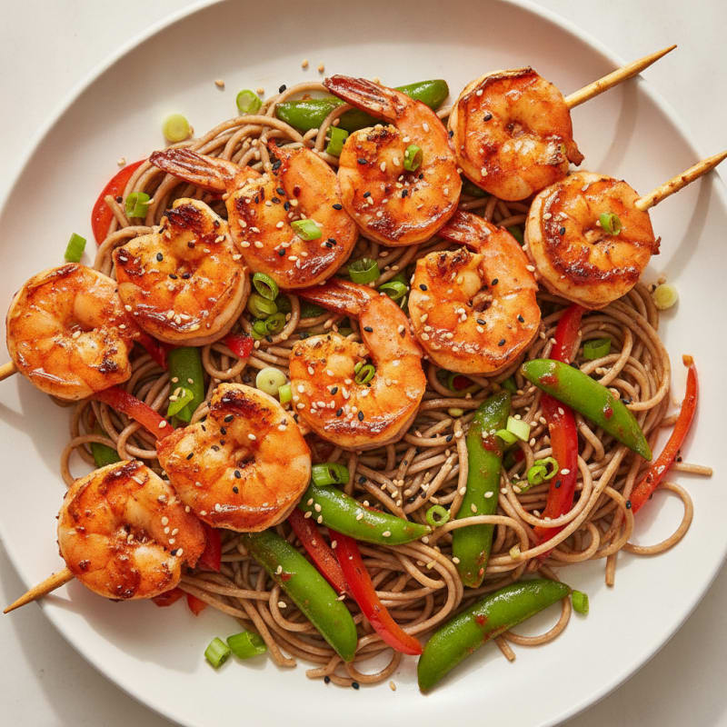 Grilled Asian Chili-Garlic Shrimp Skewers