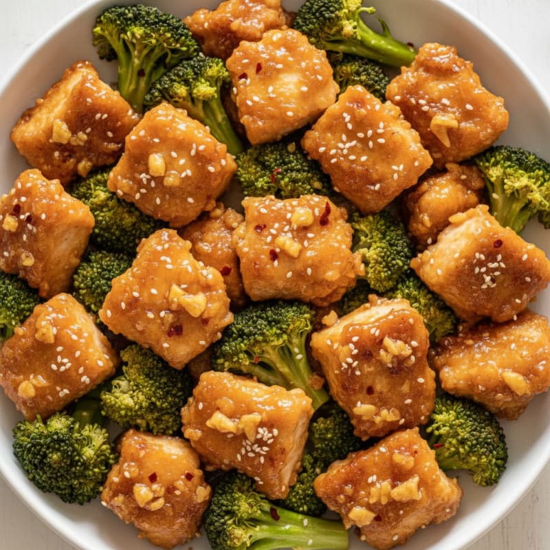 General Tso's Chicken with Broccoli
