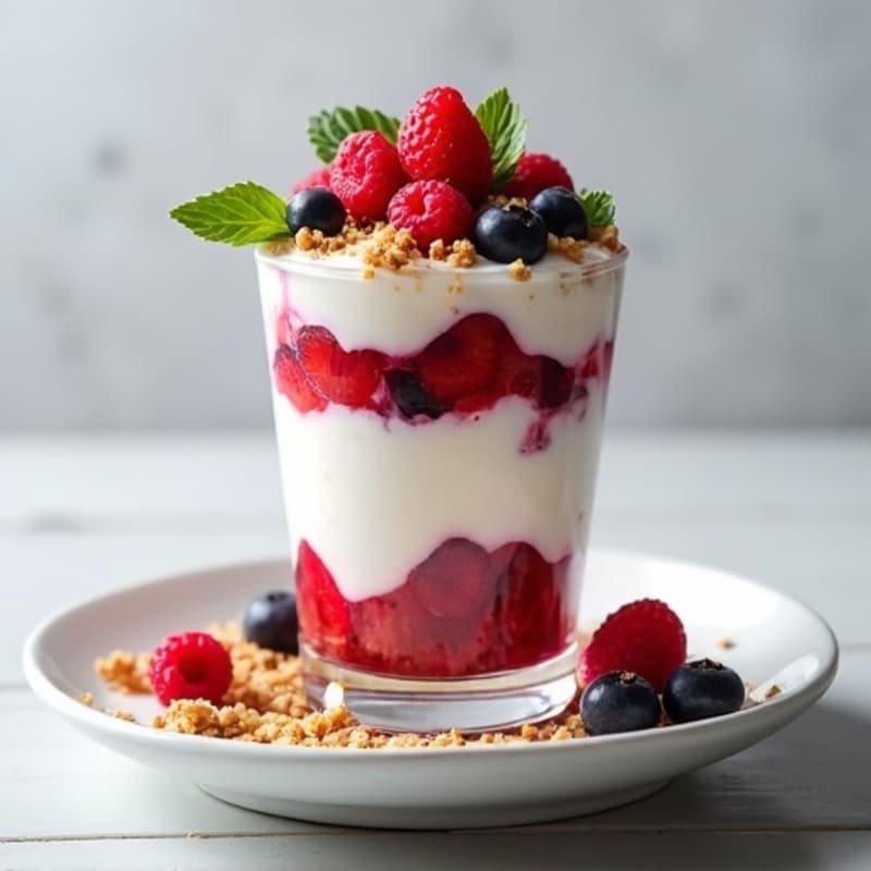 Creamy Greek Yogurt Protein Parfait with Mixed Berries