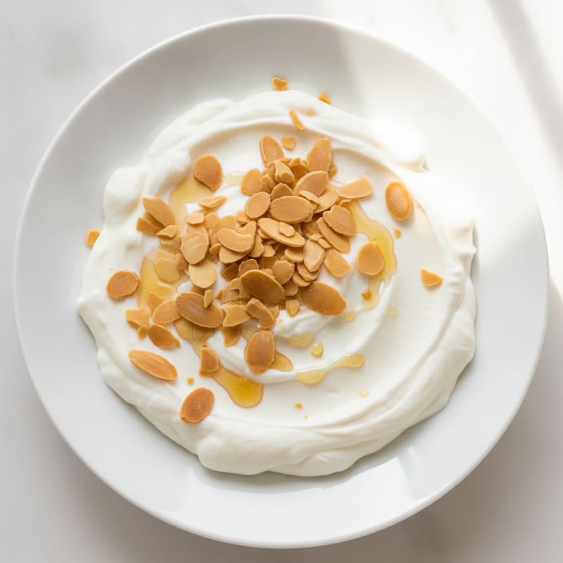 Silky Greek Yogurt Protein Pudding with Almonds