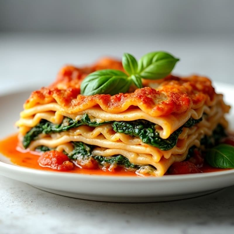 Healthy Spinach Ricotta Veggie Lasagna