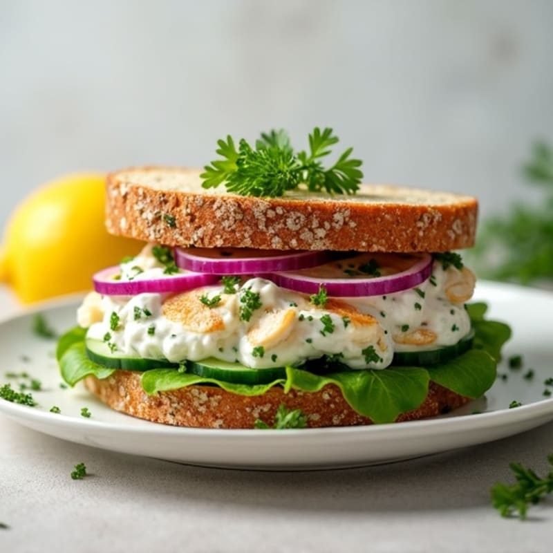 Herb-Roasted Chicken and Greek Yogurt Salad Sandwich