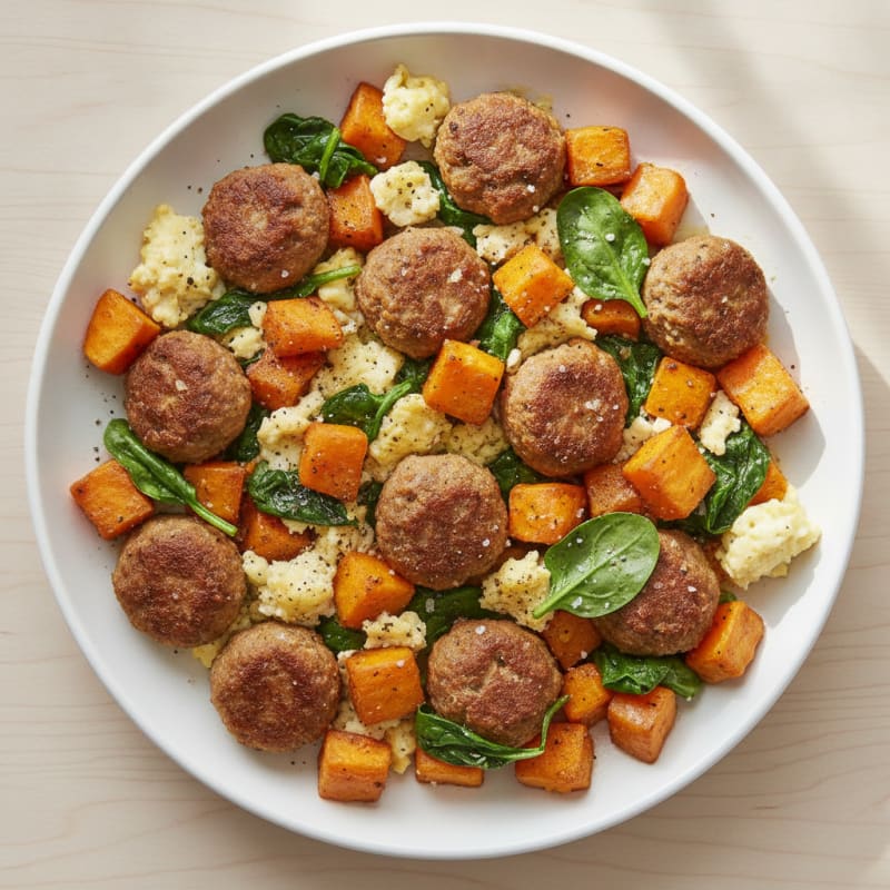 Gardein Meatball & Sweet Potato Skillet