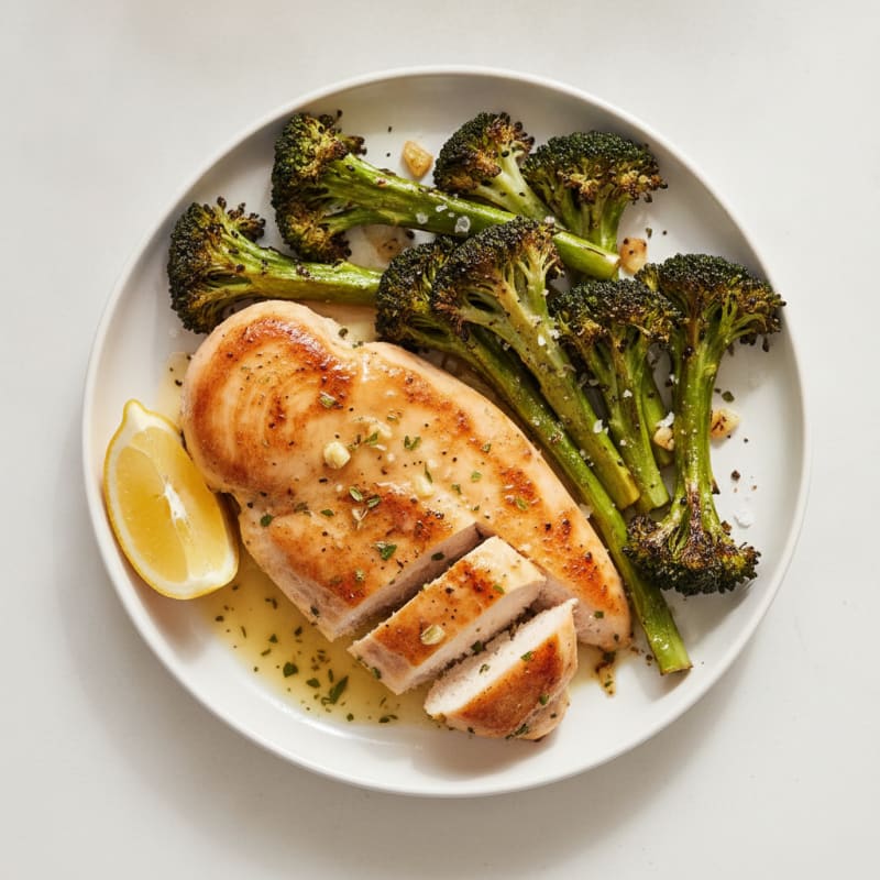 Lemon Herb Chicken with Roasted Broccoli