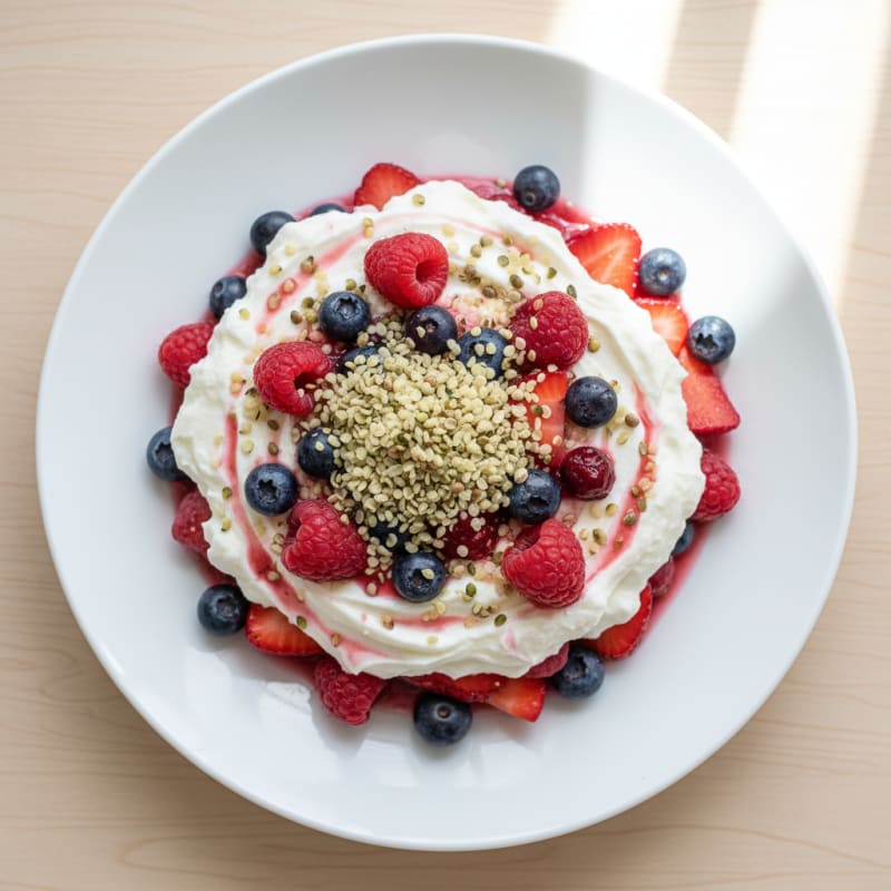 Greek Yogurt Protein Parfait with Mixed Berries