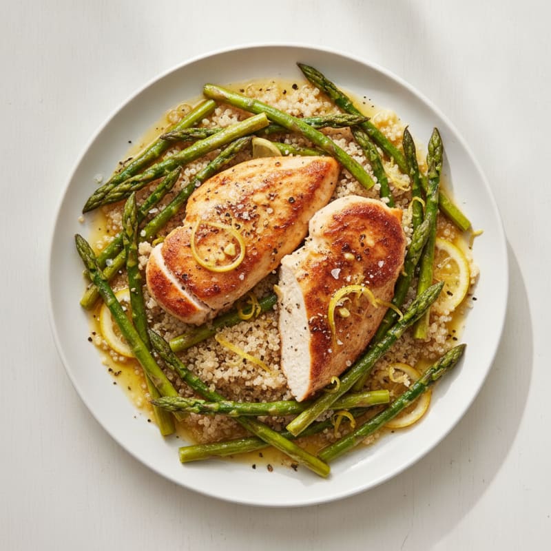 Quick Lemon-Herb Chicken with Asparagus