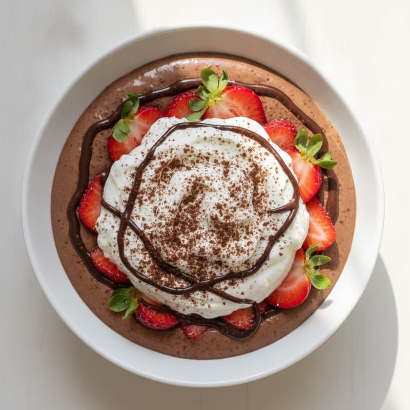 Silky Chocolate Protein Pudding with Greek Yogurt