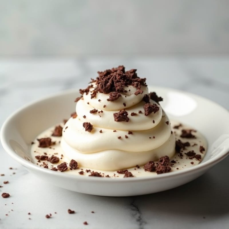 Cottage Cheese Protein Mousse with Dark Chocolate Shavings