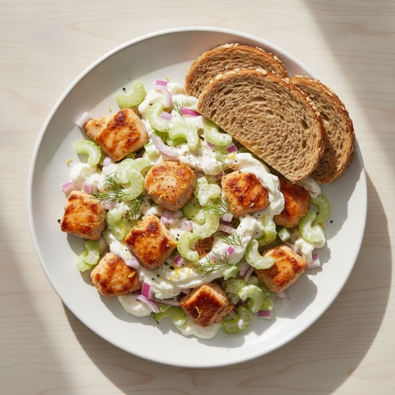 Herby Greek Yogurt Chicken Salad with Celery