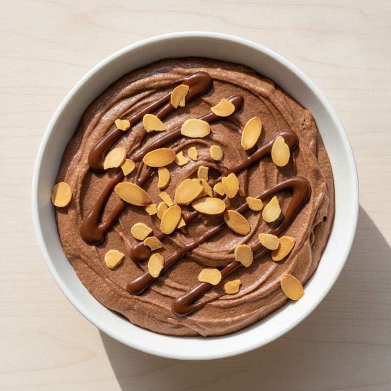 Silky Chocolate Protein Pudding with Almonds