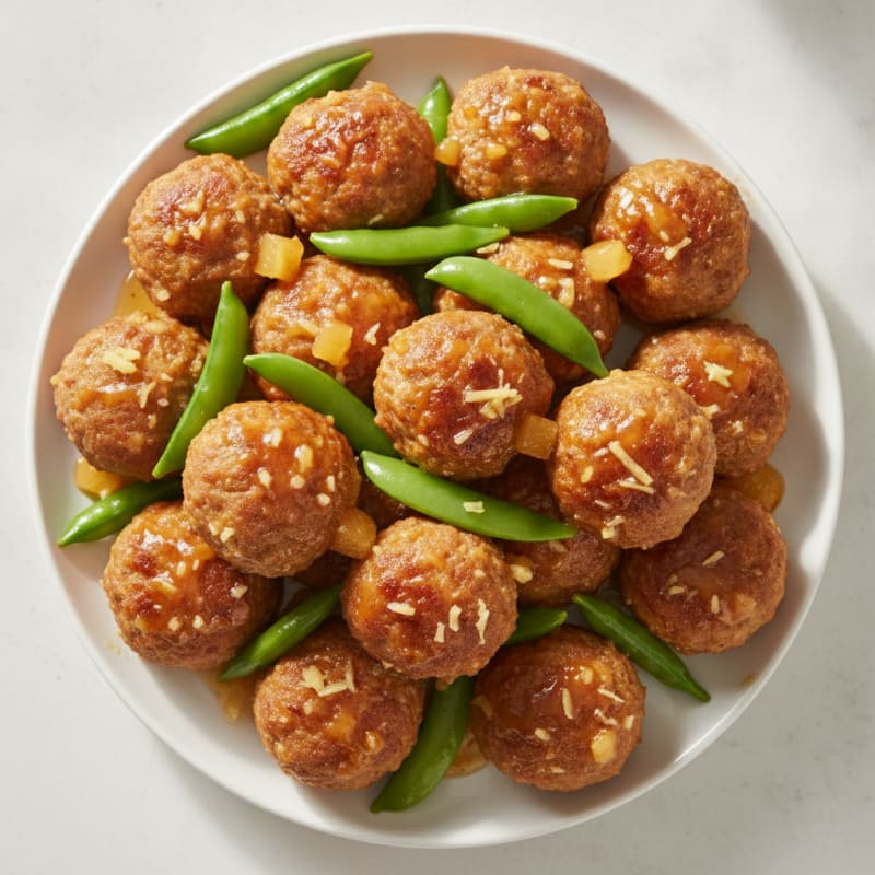 Sweet and Sour Glazed Ham Balls