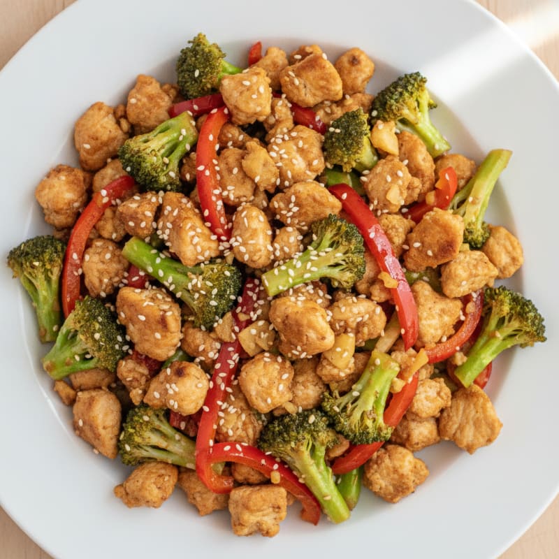 Ground Chicken and Vegetable Stir-Fry