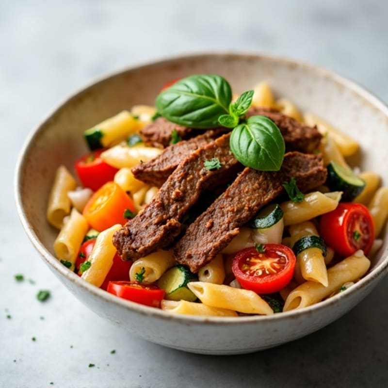 Lean Grass-Fed Beef and Vegetable Pasta Bowl