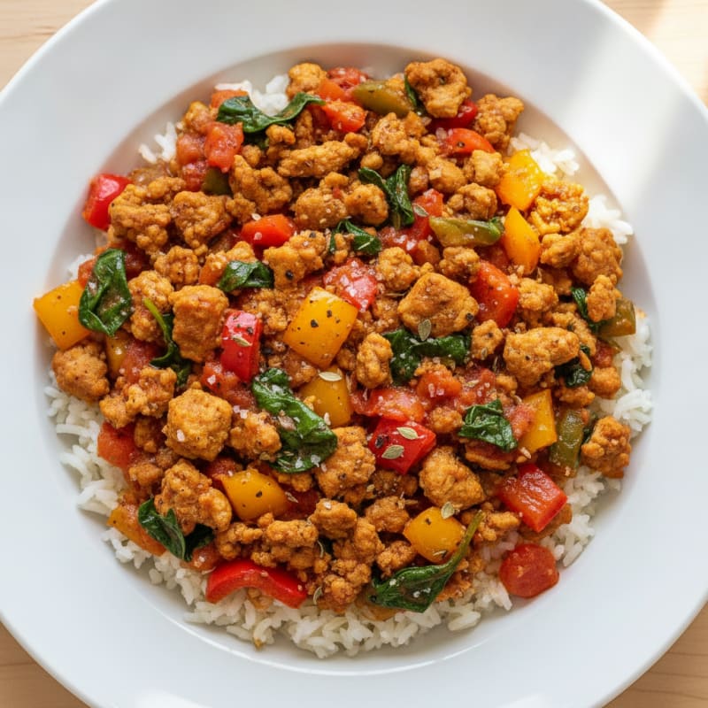 Ground Turkey and Bell Pepper Skillet