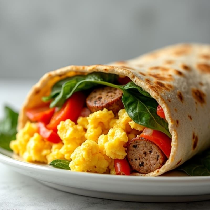 Loaded Scrambled Egg and Veggie Breakfast Burrito
