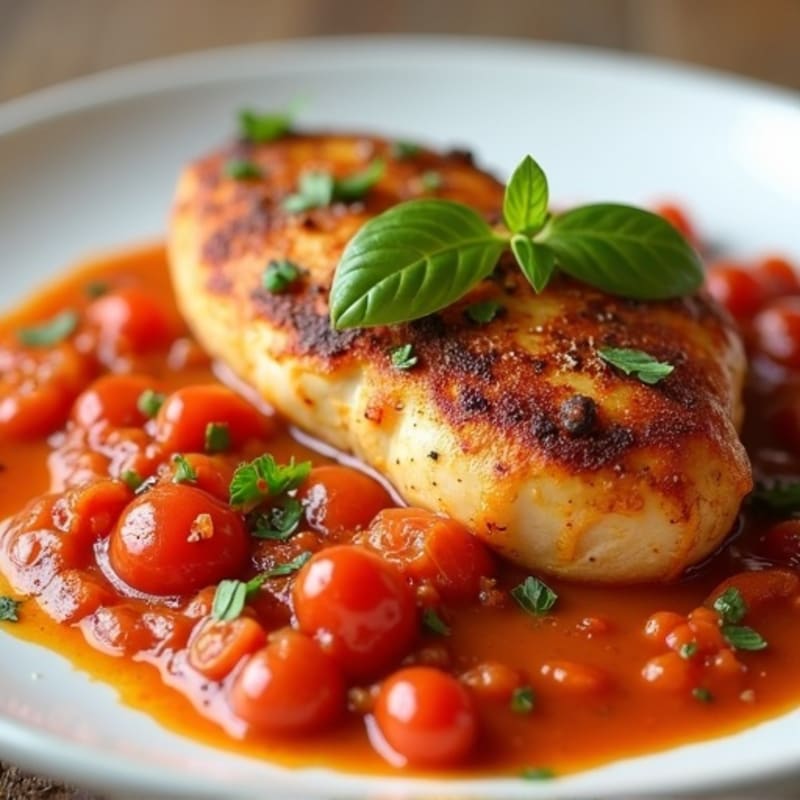 Spiced Chicken with Creamy Tomato Sauce