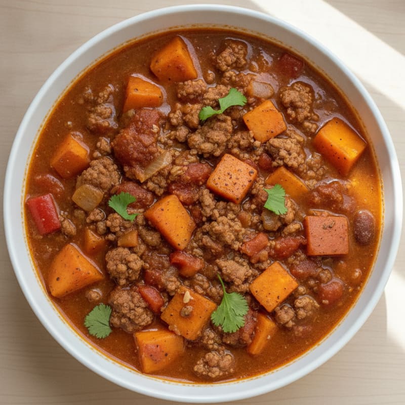Bison and Sweet Potato Chili