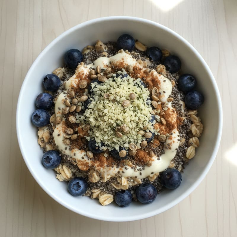 Blueberry Chia Overnight Oats