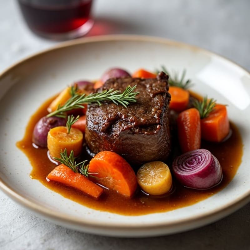 Red Wine Braised Beef with Root Vegetables