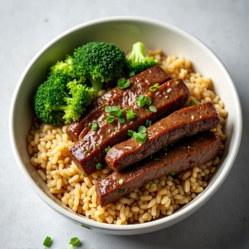 Ginger-Garlic Beef and Broccoli Rice Bowl