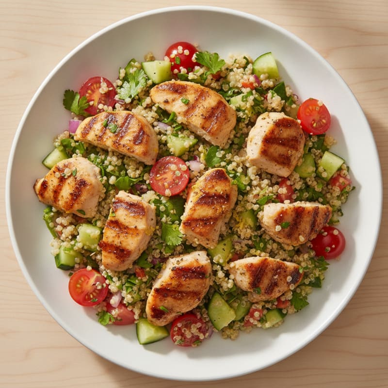 Lemon Herb Chicken and Quinoa Salad