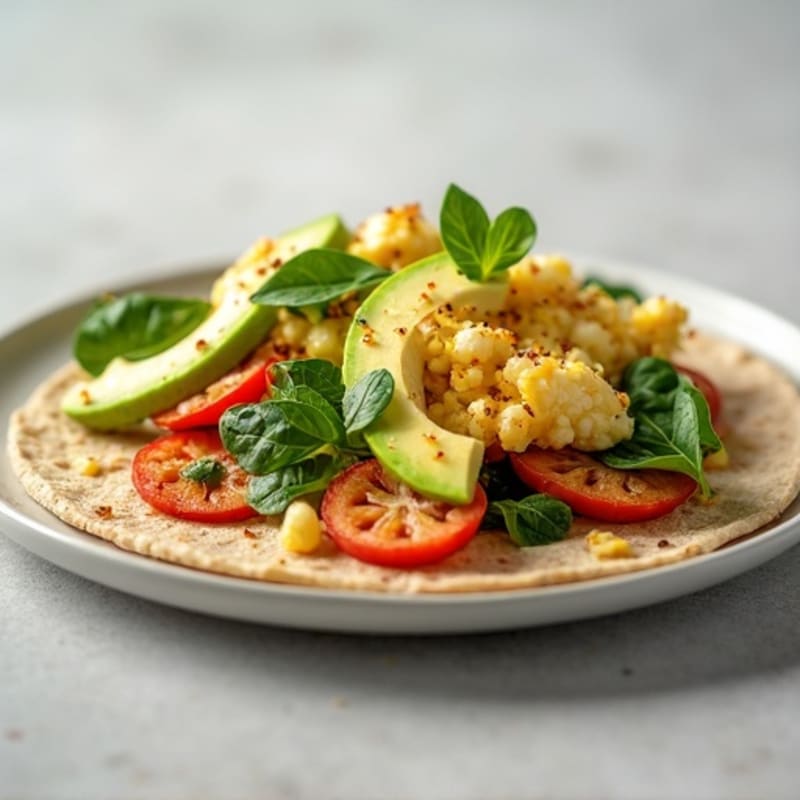 Egg White Scramble with Turkey Sausage and Spinach