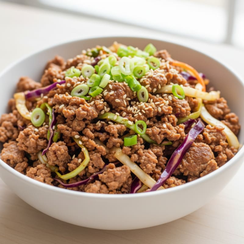Ground Beef Egg Roll Bowl