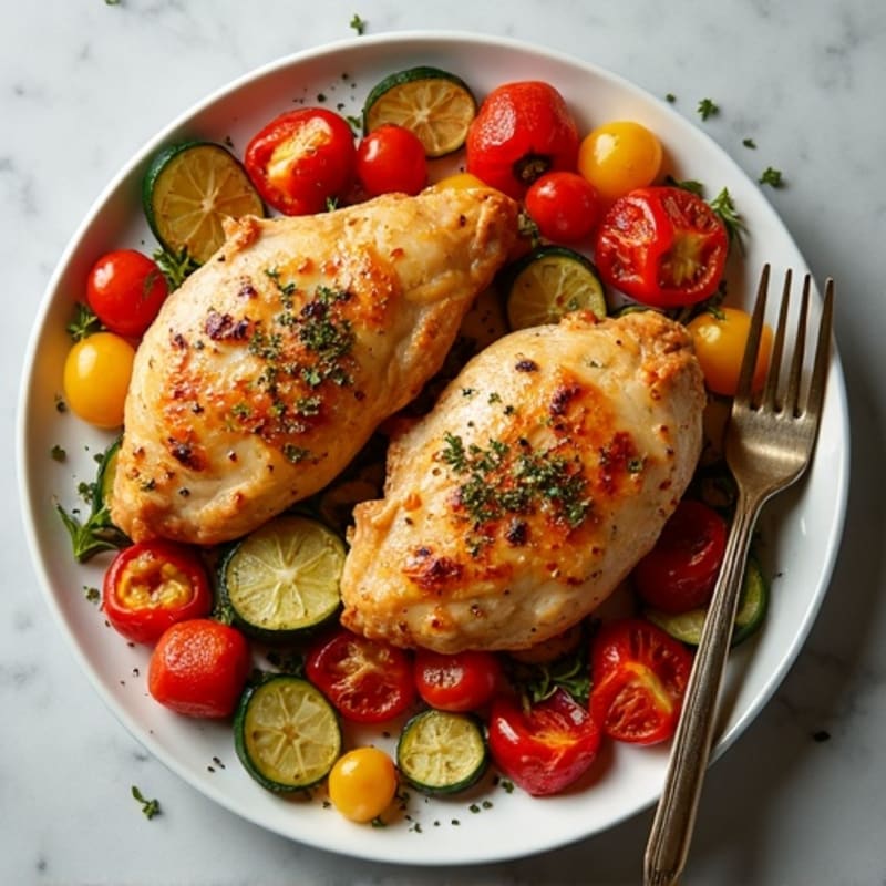 Sheet Pan Crispy Chicken and Roasted Vegetables