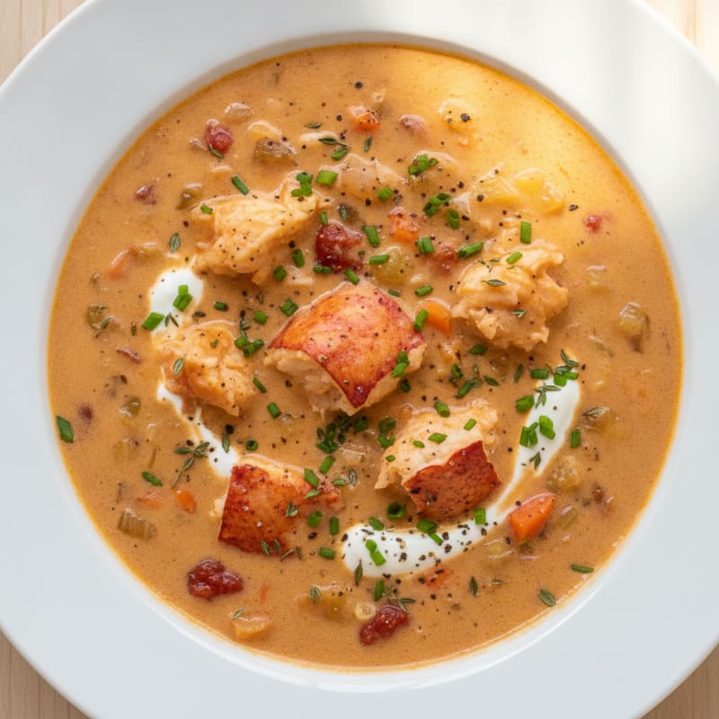 Rich Lobster Bisque with Sherry