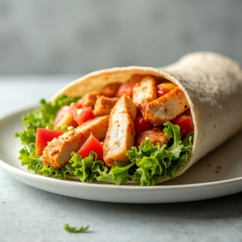 Healthy Buffalo Ranch Chicken Wrap