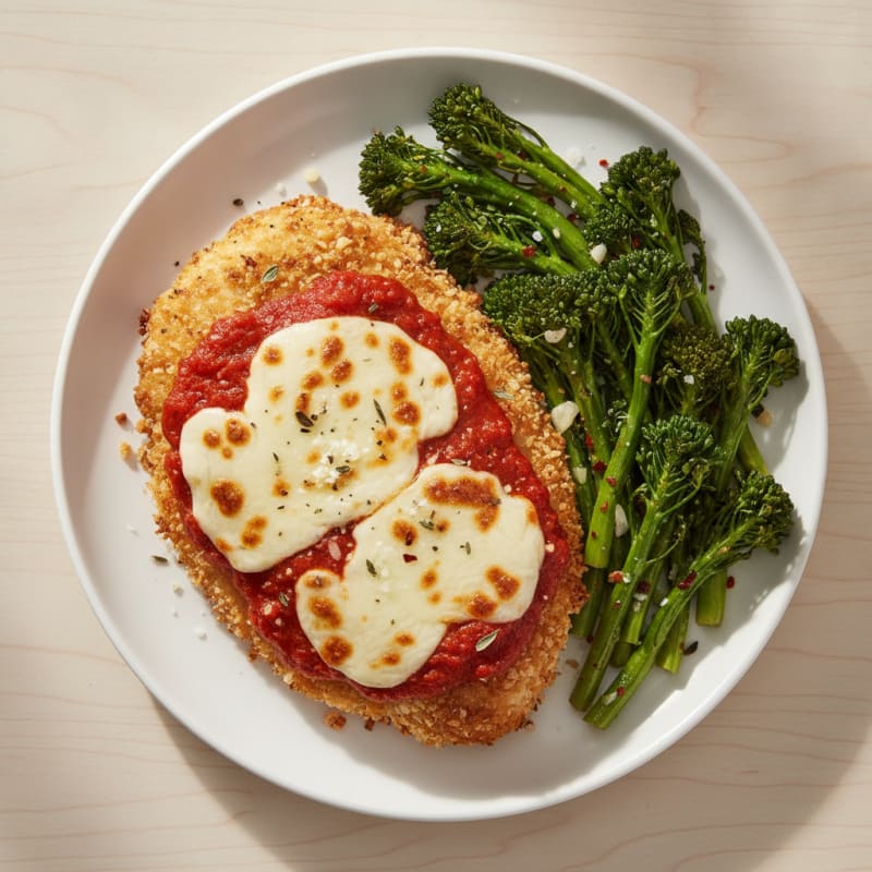 Chicken Parmesan with Roasted Broccolini
