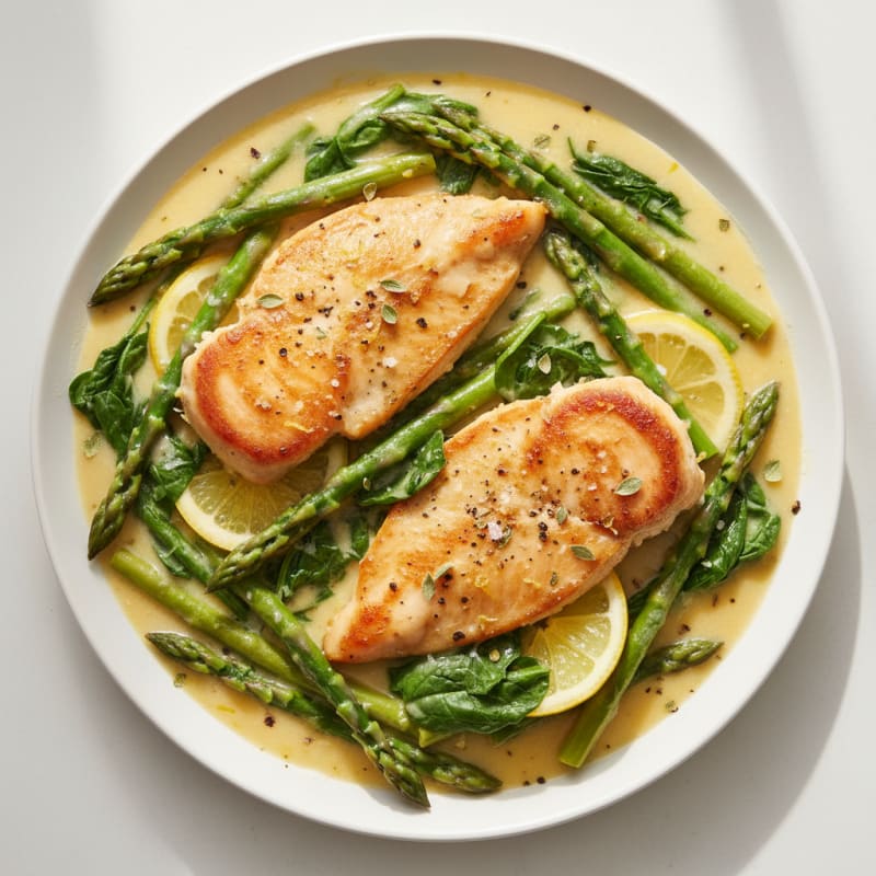 Creamy Lemon Herb Chicken Skillet