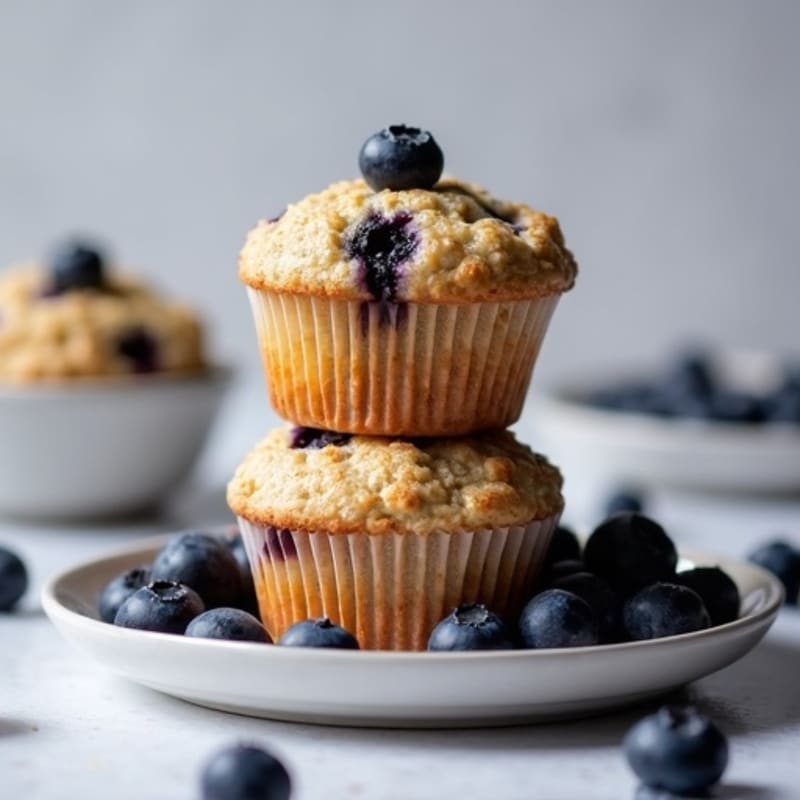 Protein-Packed Blueberry Oat Morning Muffins