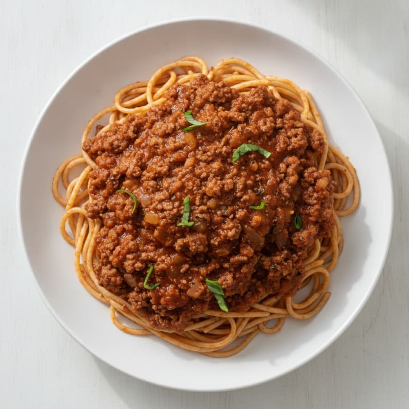 Classic Spaghetti with Rich Meat Sauce