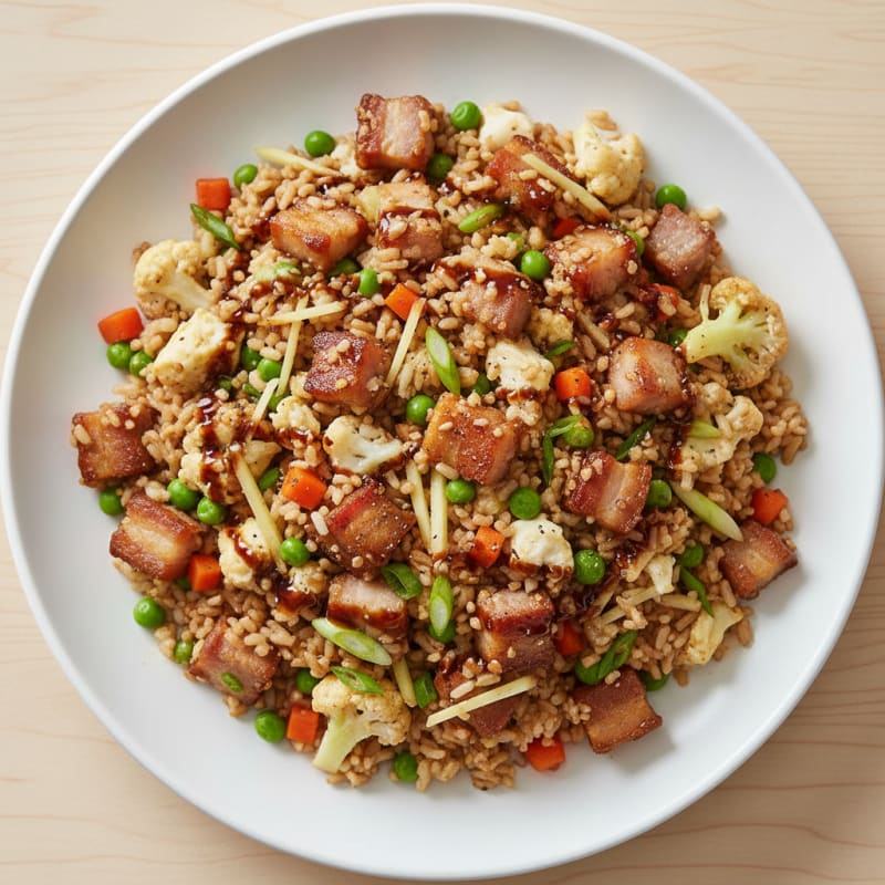 Crispy Pork Belly Fried Rice