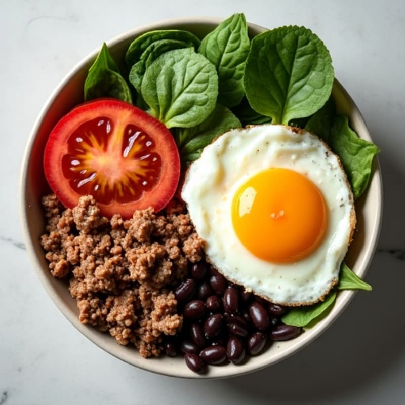 Protein-Packed Lean Ground Beef Burger Bowl