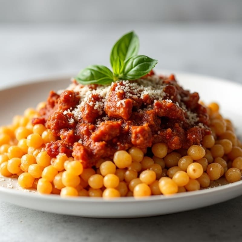 Lean Beef Bolognese with Chickpea Pasta