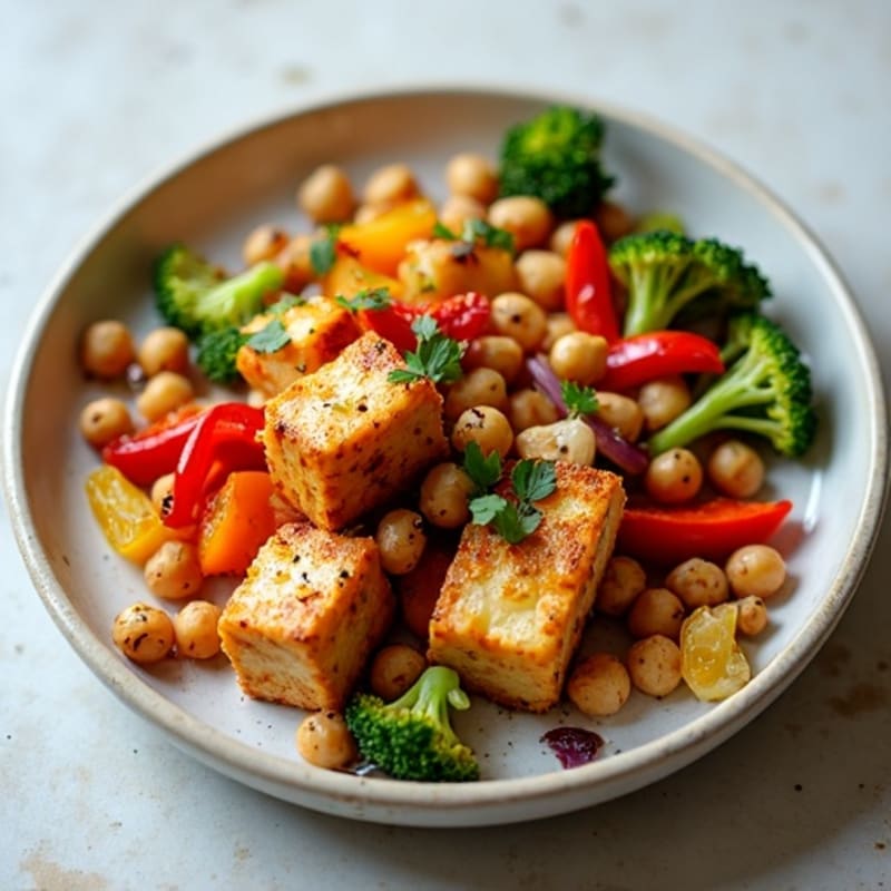 Sheet Pan Crispy Tofu and Roasted Vegetables