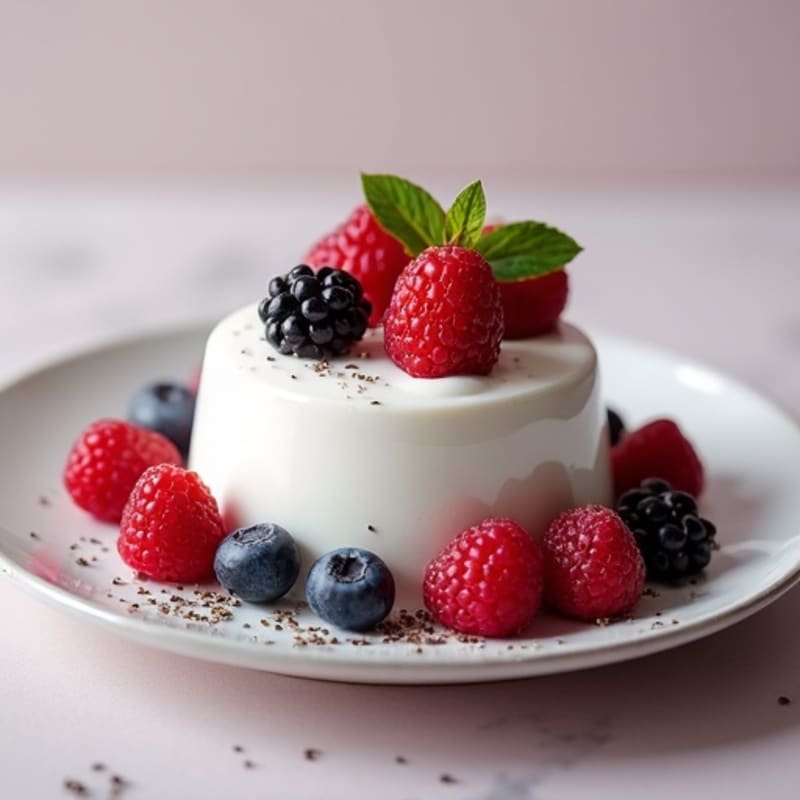 Silky Greek Yogurt Protein Mousse with Mixed Berries