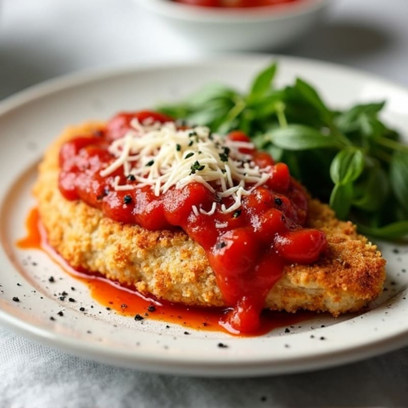 Crispy Baked Chicken Parmesan with Fresh Marinara