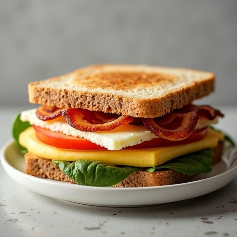 Crispy Turkey Bacon and Egg White Protein Sandwich