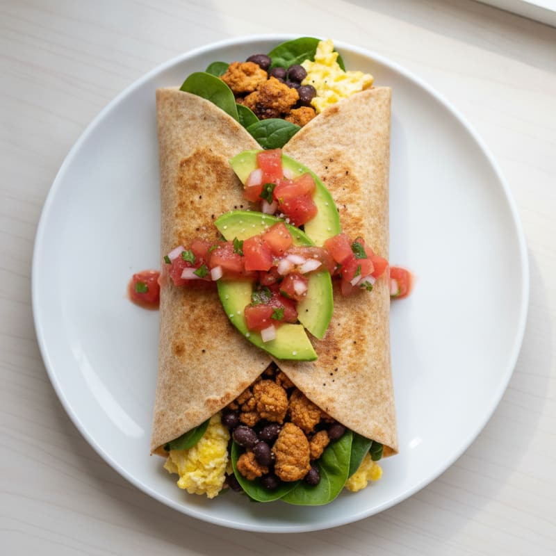 Ultimate Loaded Breakfast Burrito with Salsa Fresca