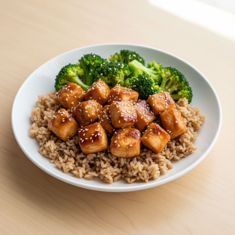 Crispy Teriyaki Chicken and Broccoli