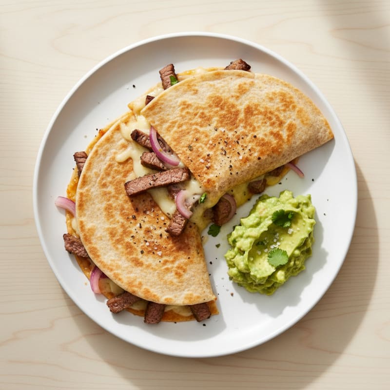 Carne Asada Quesadillas with Guacamole