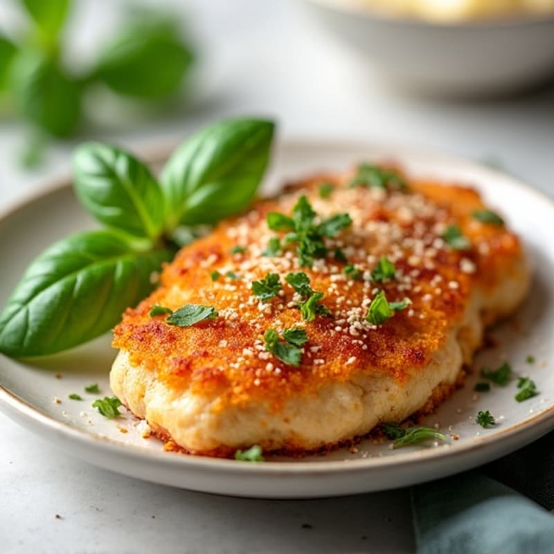 Crispy Baked Chicken Parmesan with Fresh Herbs